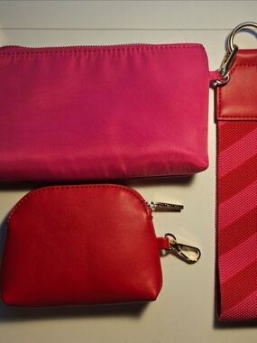 Pink and Red Pouch Set
